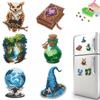 6pcs/Set Owl Series Diamond Painting Magnets for Refrigerator Diamond Art Fridge Magnets for Adults Diamond Art Refrigerator Magnets Kits