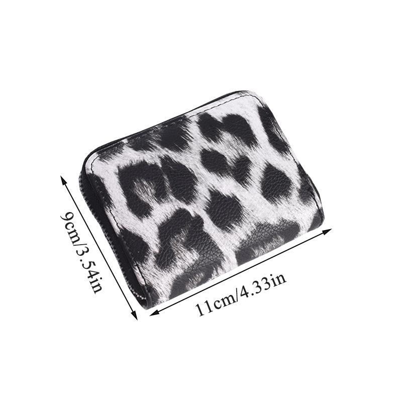 leopard print card wallet
