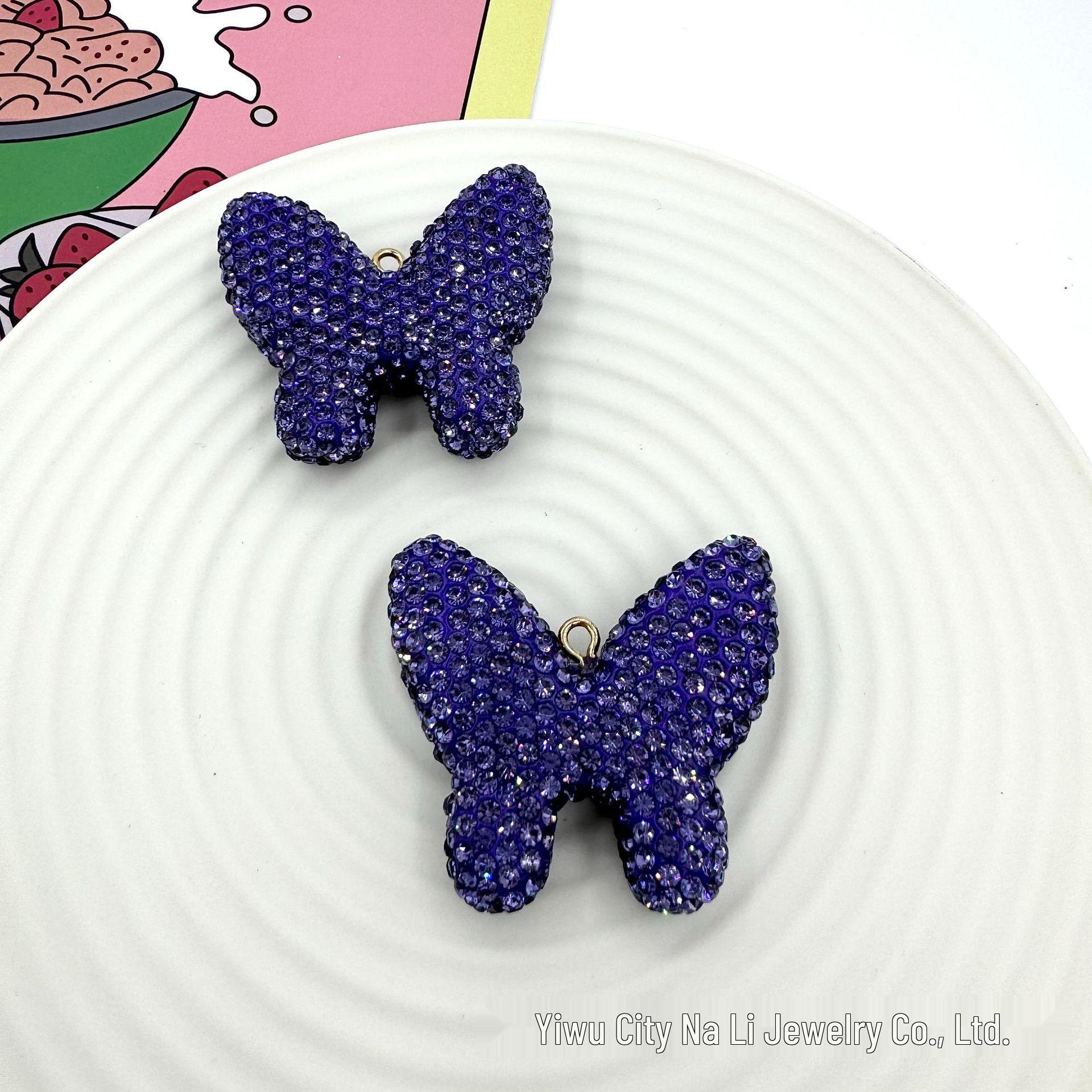 Popular Rhinestone Butterfly Keychain for Women - Sparkling Couple Keyring & Bag Ornament Accessory