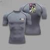 Graphic Compression Shirts Men Gym Workout Running Tshirt Summer Athletic Quick Dry Tees Tops Short Sleeve Rash Guard Tee for