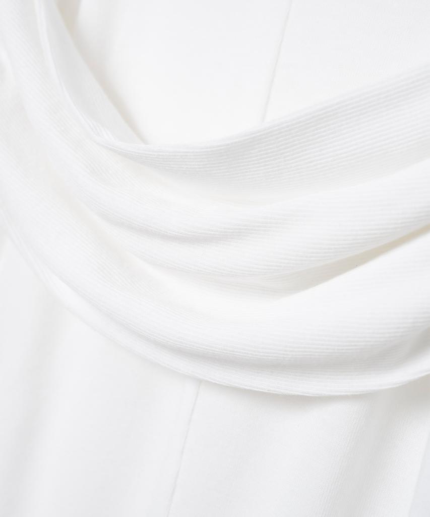 MILLO WOMEN Bustier Shirred T-Shirt [White]