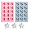2pcs Silicone Ice Tray Molds Easy Release Food Grade Cube Ice Mold Cute Stars Bears Ice Maker Silicone Mold For Freezer Cocktail