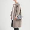 Lara Fur Clutch Crossbody Gray Lala2f137  Canvas Bag + Wool Gloves Gift 