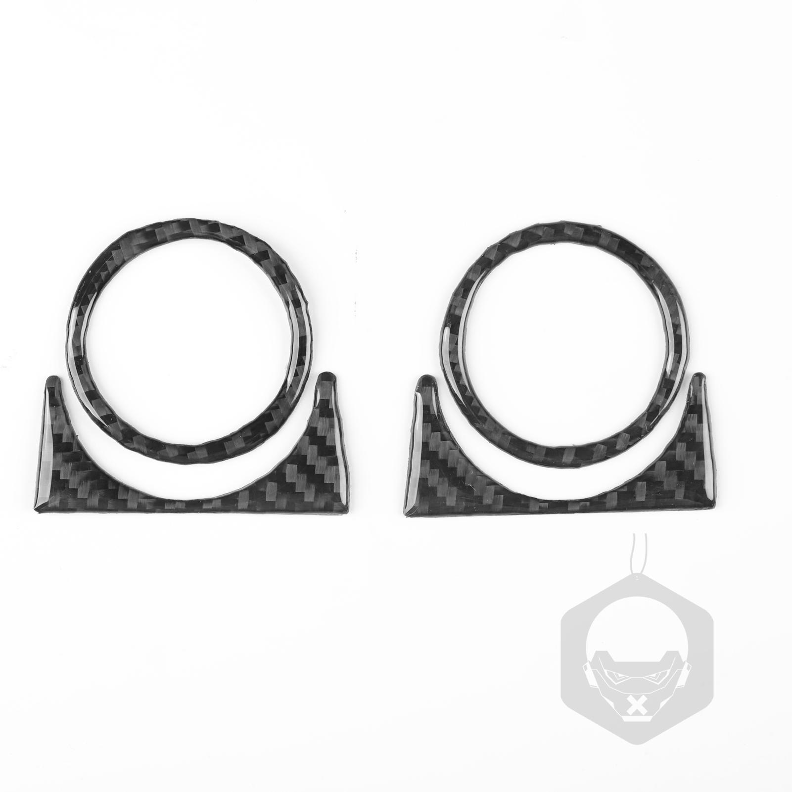 For Jeep Wrangler JK 2011-2017 Dashboards Side Speakers Cover Trim Real Carbon Fiber Stickers Car Interior Moulding Accessories real carbon fiber