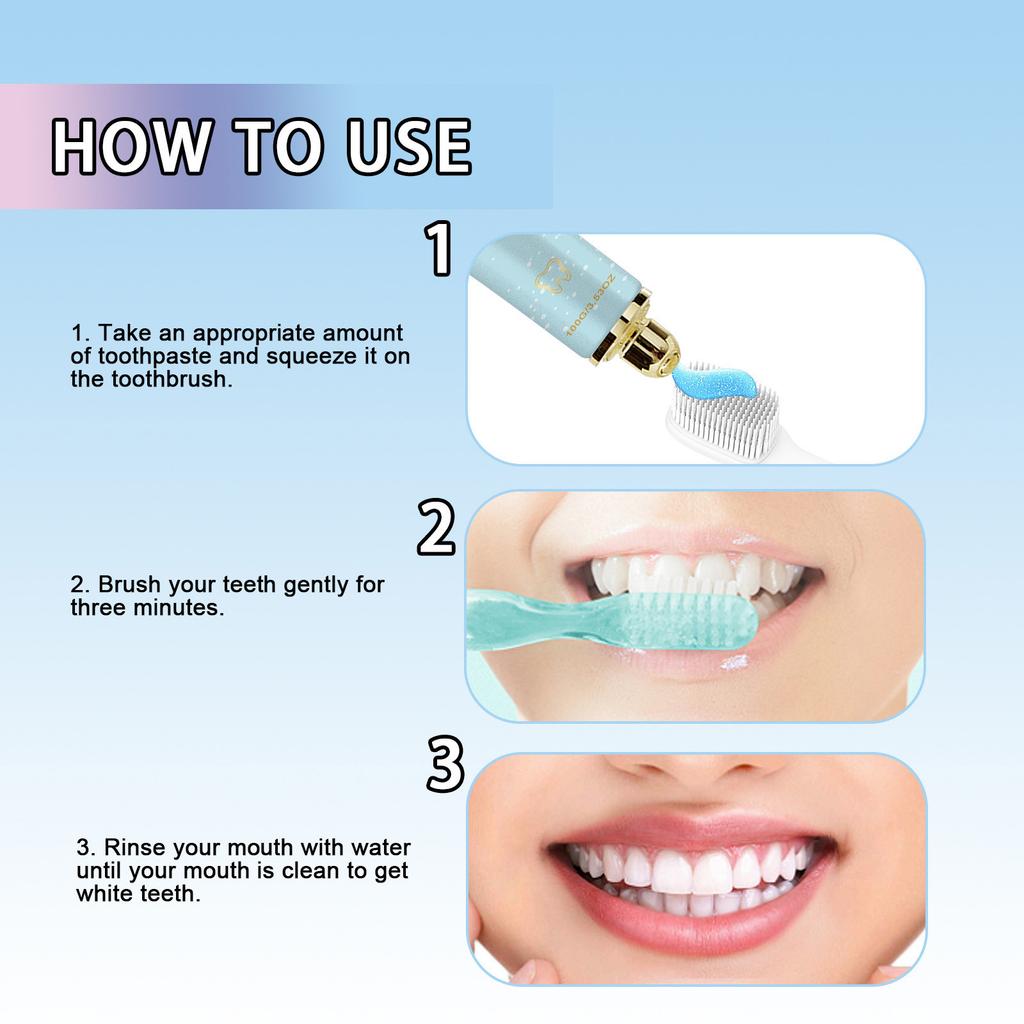 Whitening-Zahnpasta, BodyAccel Intensive Whitening-Zahnpasta mit natürlicher, sanfter Pflege, Tiefenfleckenentfernung, Clean Peach, verbessert die Gesundheit, frischer Atem