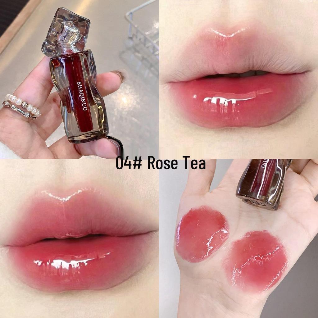 Shakino Glänzender Feuchtigkeitsspendender Lipgloss: Antihaftbeschichtet, Langanhaltend, Farbintensiv, Lässt die Lippen voller wirken.