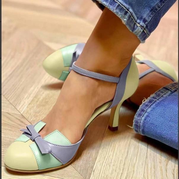 Novas sandálias de verão de salto alto, moda, combinação de cores, tamanho grande, fivela, vazadas