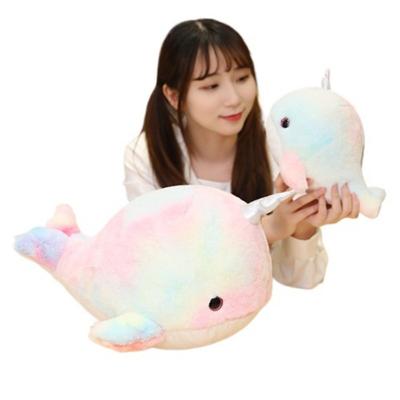 Rainbow Unicorn Whale Doll Cute Whale Plush Toy Little Dolphin Doll