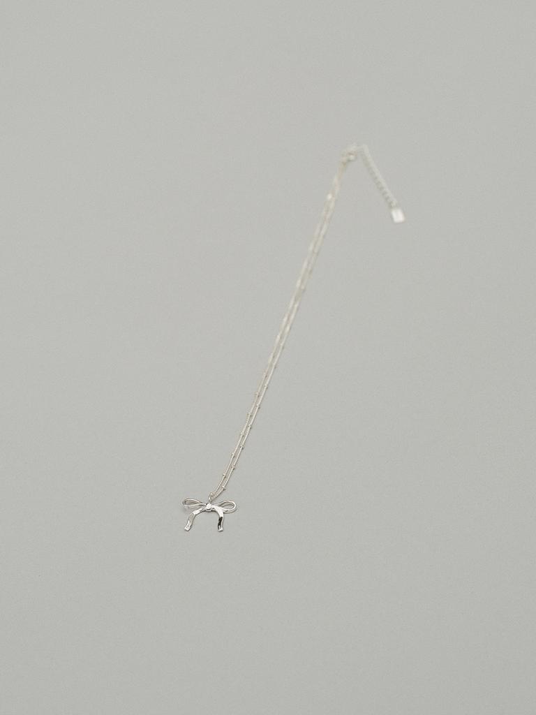 The Part Of [Silver 925] Modern Ribbon Necklace