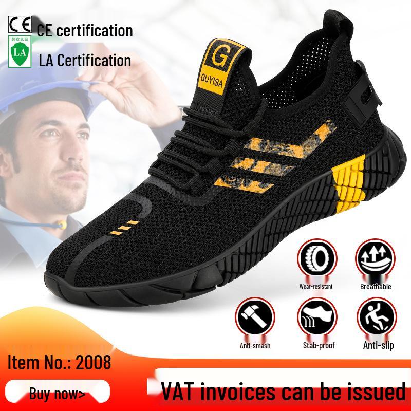 Men's Steel Toe Safety Shoes - Anti-Smash, Anti-Puncture, Lightweight Work Footwear