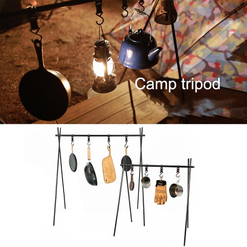 Folding Hanging Rack Travel Camping Shelf Triangle Rack Assembly Storage Picnic Rack