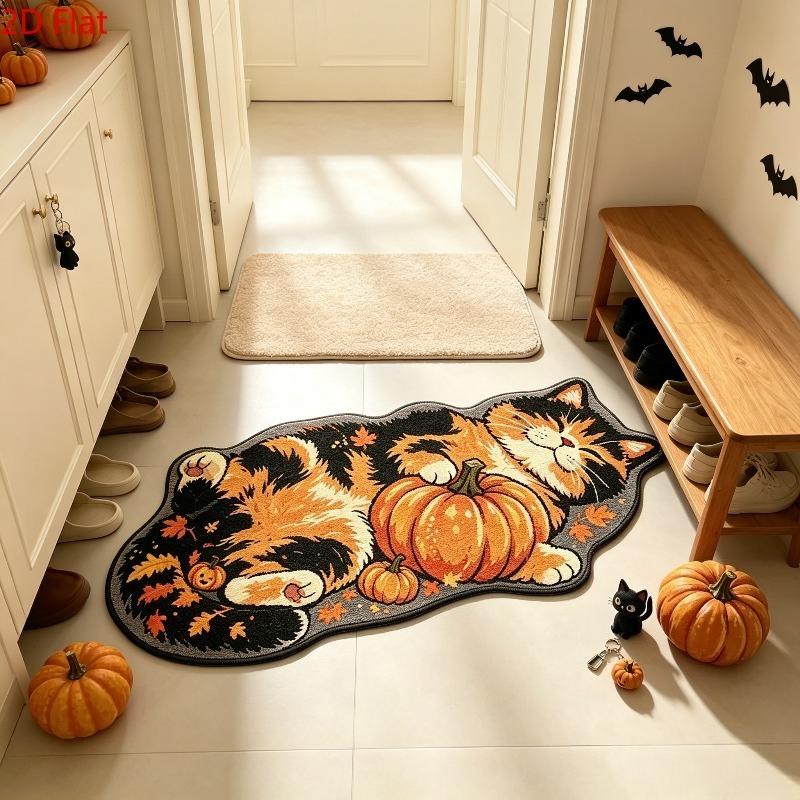 Funny Crucian Carp Fish Shape Rug Non Slip Floor Mat for Living Room Bedroom Bathroom Kitchen Home Decor Washable Carpet