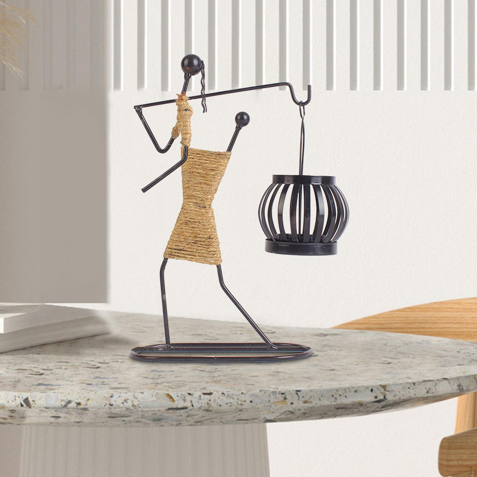 

Абстрактный Персонаж Девушка Фонарь Скульптура Подсвечник Стенд Арт Простой Настольный Утюг Style C