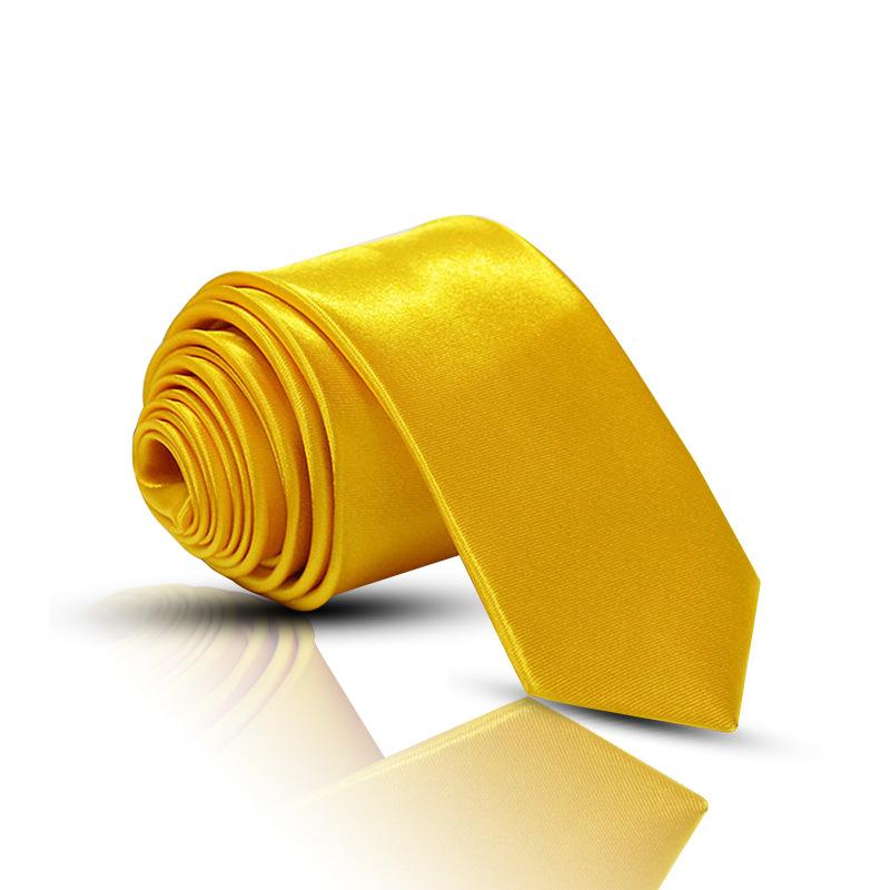 Monochrome Tie Solid Color Narrow Tie 5Cm Men'S Satin Hand Tie