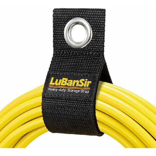 LuBanSir 9 Pack Extension Cord Holder Organizer, 13-inch Heavy Duty Storage Straps for Garden Hose Storage and Garage Wall Organization 2  x 13