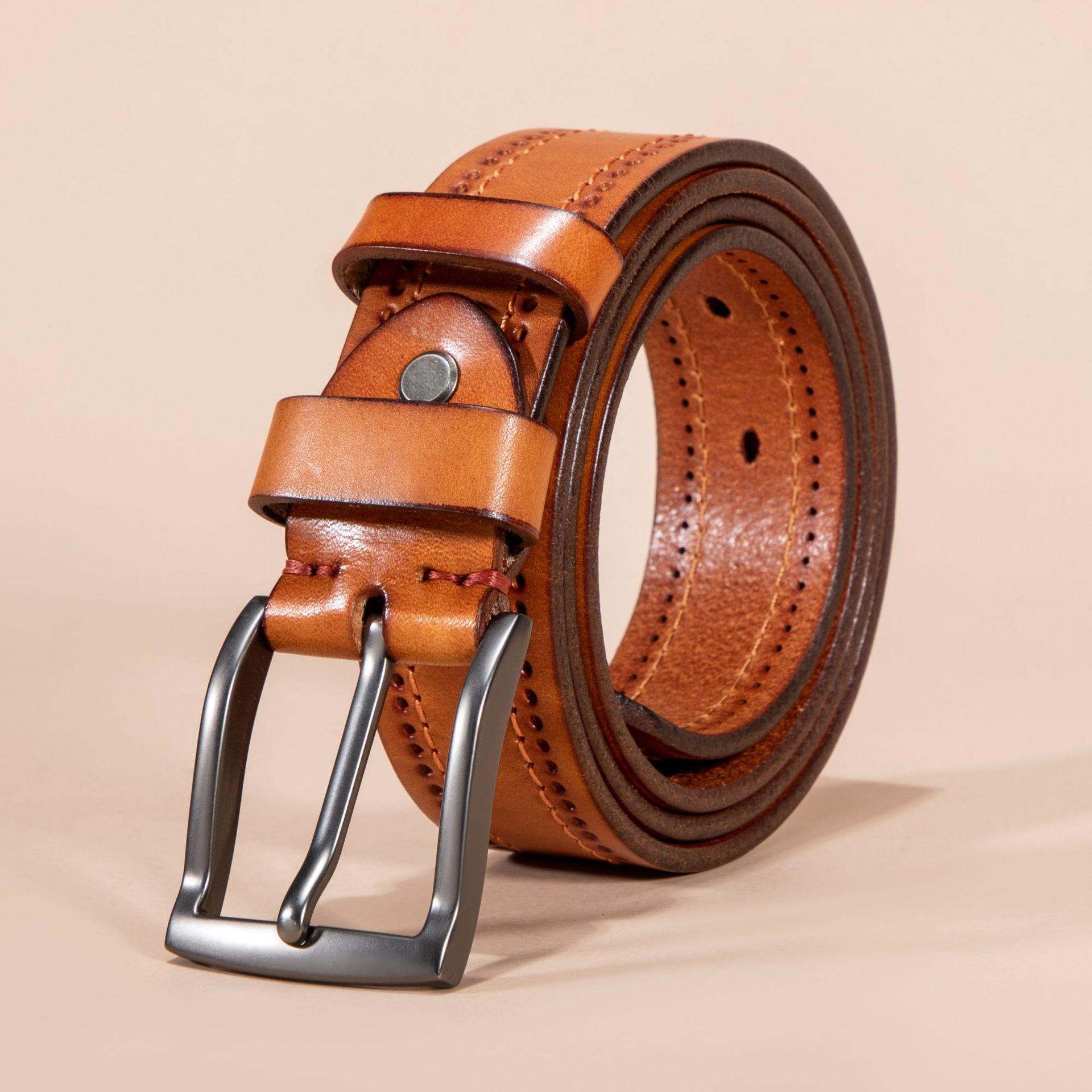 

Кожаный ремень мужской с пряжкой мужской ремень мужской повседневный широкий поясной ремень 110cm-130cm