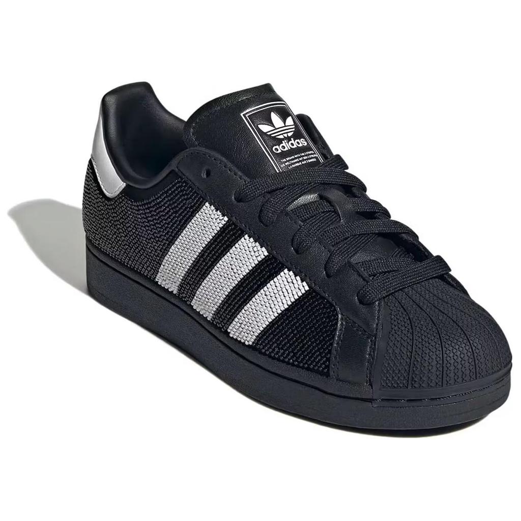 adidas Superstar Beaded Women Sneakers Black White JH7098