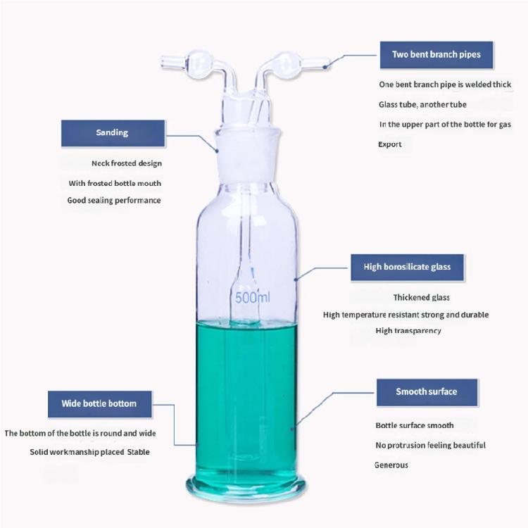 Doppelkolben-Glas-Gasabsorptionsflasche Temperaturbeständig Für Laborversuche