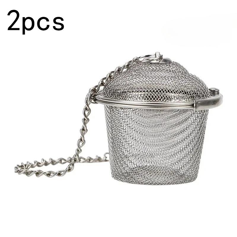 Tea Spice Strainer Seasoning Ball Mesh Herbal Ball Stainless Steel Teakettle Locking Tea Filter Reusable Diameter Tea Diffuser
