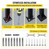 VEVOR Wrought Iron Handrail, Fit 1 or 2 Steps Outdoor Stair Railing, Adjustable Front Porch Hand Rail
