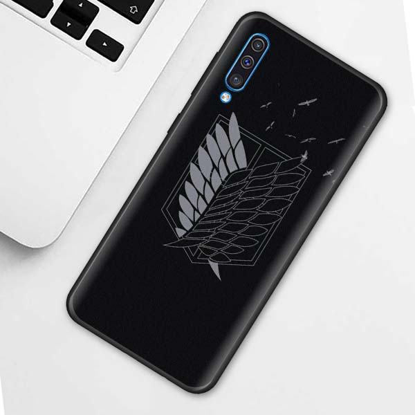 Anime Attack On Titan-deksel til Samsung Galaxy A70 A50 A90 5G A40 A30 A20 A70s A10 s A20e A10e svart silikontelefon Coque
