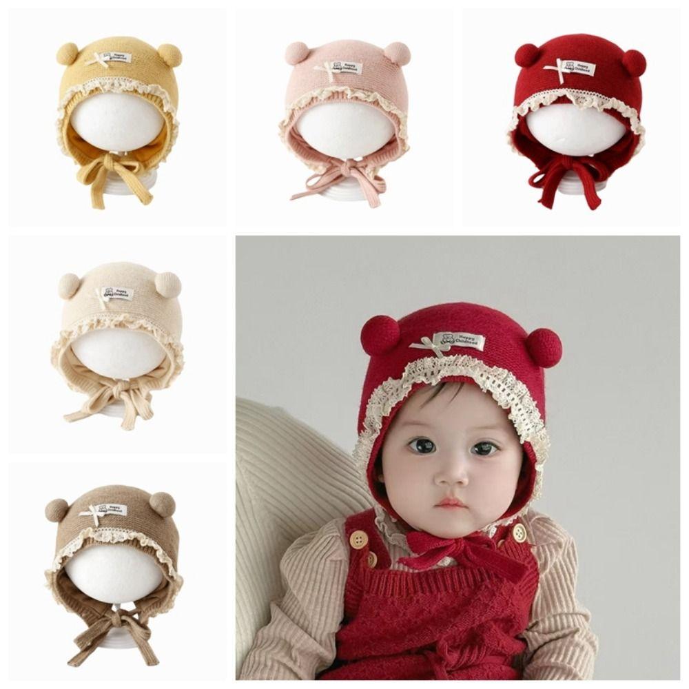 Breathable Winter Baby Crochet Hat Cold-Resistant Winter Baby Lacing Cap Outdoor Activities
