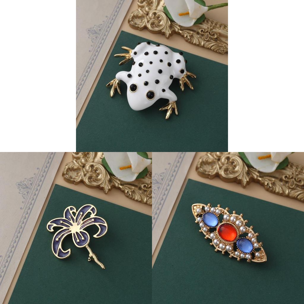 Spilla Femminile Vintage in Cristallo con Corona a Croce per Accessori Moda Regalo