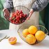 Multi-Size Iron Fruit Basket Durable Metal Wire Storage Bowl for Eggs Snacks Bread Dining Dining Table Indoor Cosmetics Storage Basket for Home