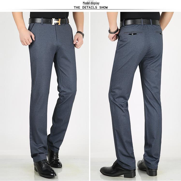 Men's Autumn Slim Fit Korean Style Black Business Casual Trousers