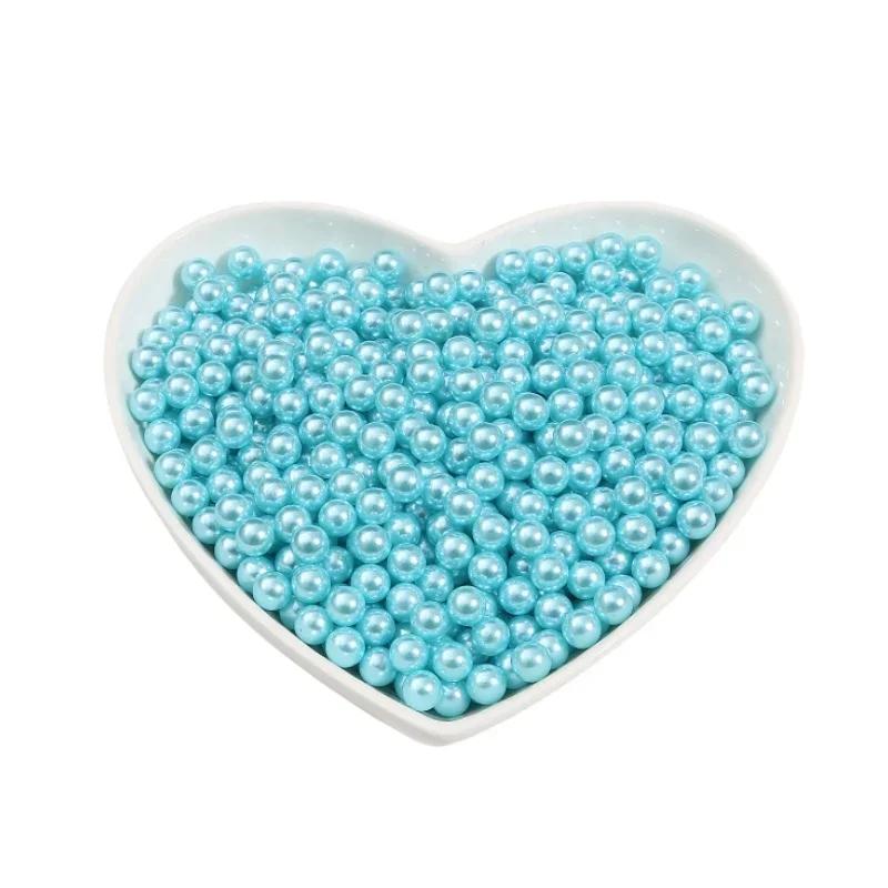 Multi Color Round No Hole Acrylic Imitation Pearl Beads Loose Bead For DIY Scrapbook Decoration Crafts Sewing 3/4/6/8/10mm