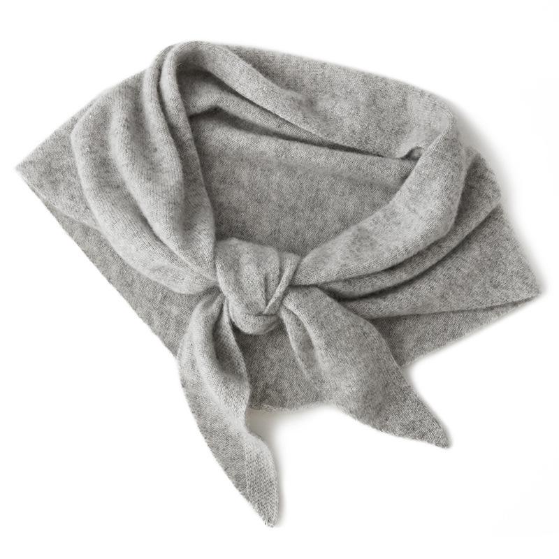 Women's 100% Pure Goat Cashmere Triangle Scarf - Autumn/Winter Knitted Warm Shawl