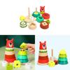 Toddler Educational Wooden Stack Tower Toy With Bright Colors Fun Nonelectric