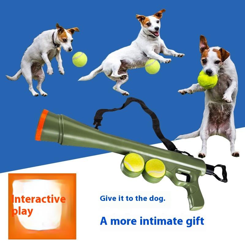 Pet Dog Tennis Training Shooting Gun Supplies Launcher Outdoor Relieve Boredom Interactive Puzzle Toy Pet Toy Pet Training New