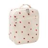 Fashionable Corduroy Strawberry Lunch Bag Sealing Up Insulation Bag Picnic Handbag Travel
