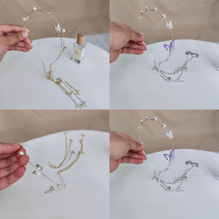 Elegant Crystal Tassels Tiaras for Women Pageant Queen Hairband Perfect for Weddings and Prom Halloween Props