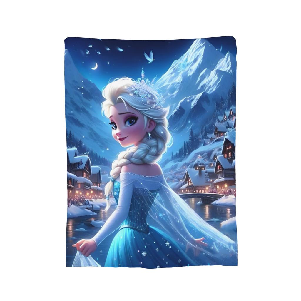 Frozen Elsa Anna Olaf Fantasy Comedy Knitted Blankets Fleece Super Warm Throw Blanket for Bedroom Sofa Bedspread