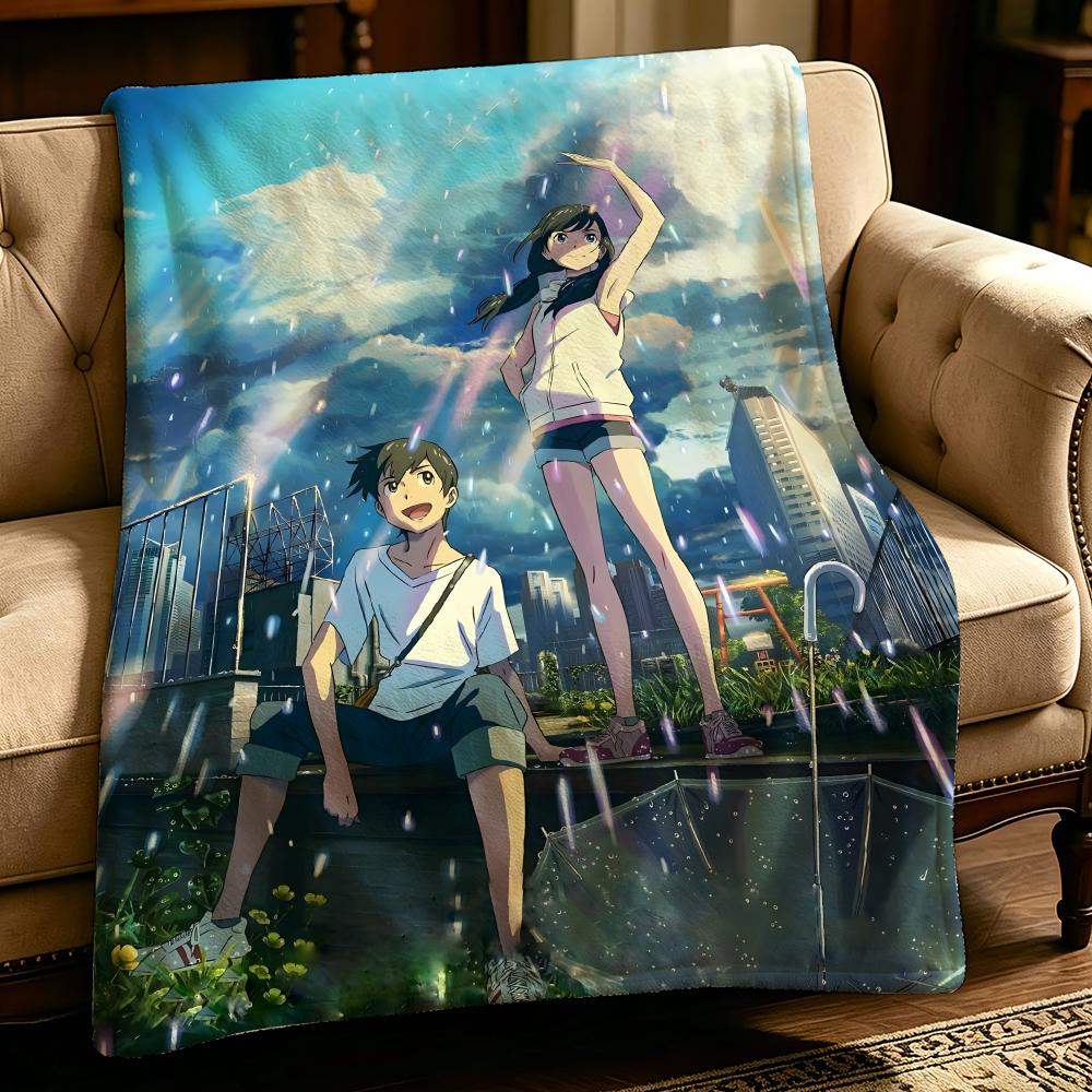 Anime W-Weathering with You-u Throw Thick Comfort Flannel Quilt, Multi-scene Use Indoor Outdoor Daily Nap