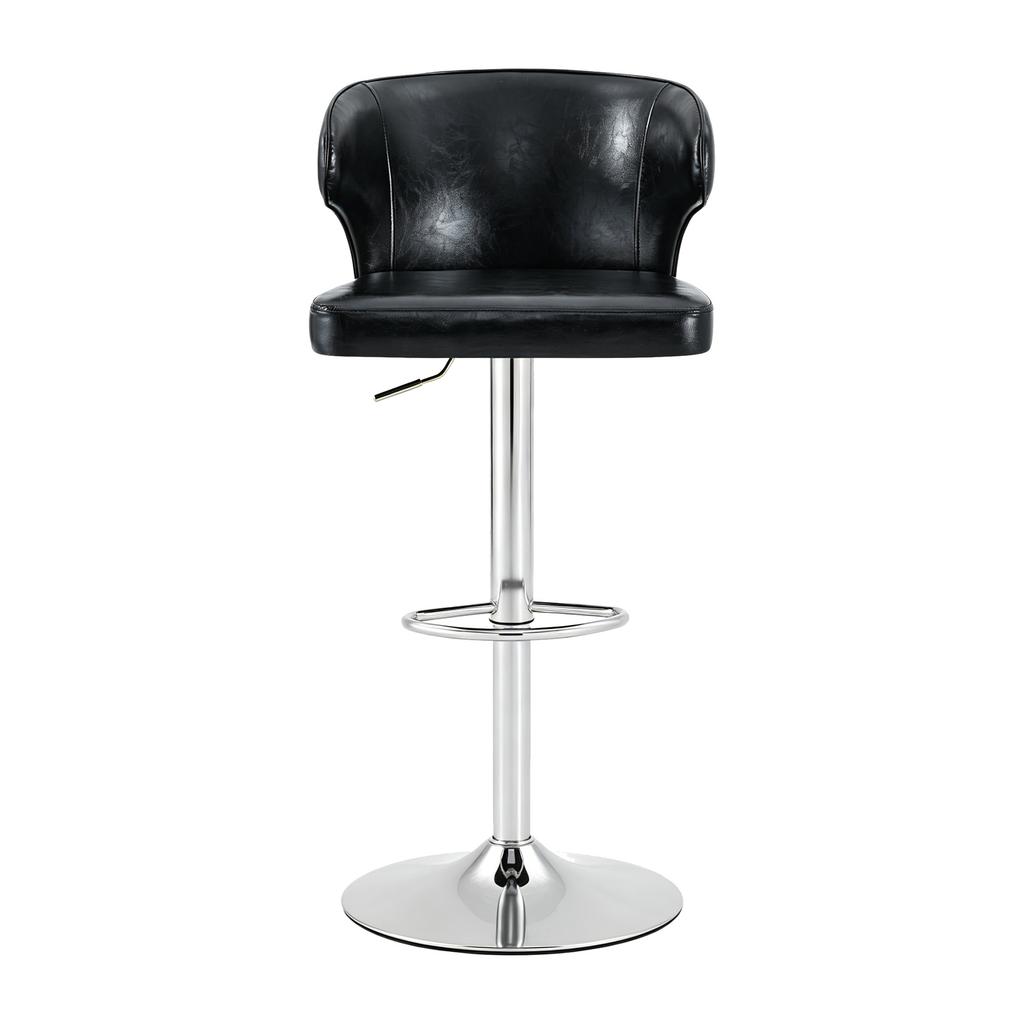 Set di 2 Sgabelli da Bar con Schienale, Altezza Regolabile, Girevoli a 360 gradi con Base Ampia e Poggiapiedi, Sgabello da Cucina per Bancone da Bar (Solo Sedie)