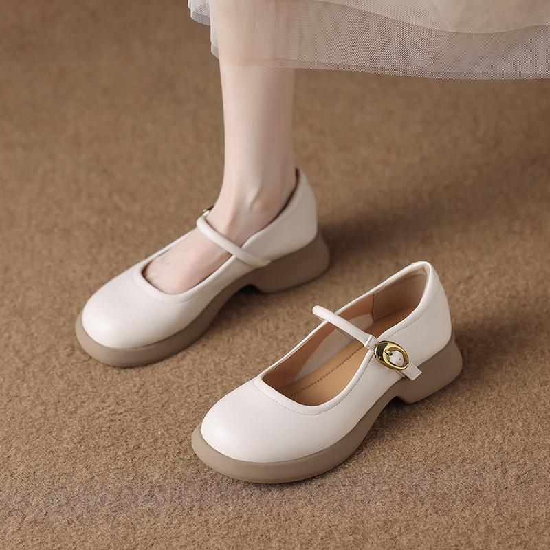 711-1 Super soft and versatile not tired feet single shoes 2025 new shallow mouth shoes soft sole Mary Jane small leather shoes