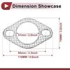 HEROFFIX 2 Pcs Car Exhaust Pipe Gasket Reinforced High Temperature Resistant Flange Gasket 2 Bolts 2.0" Rhombus