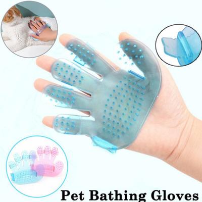 2 cepillos de masaje para baño de perros, diseño ajustable, exquisito cepillo calmante de cinco dedos sin rebabas, accesorio de limpieza para el cuidado de mascotas