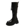 Belt Buckle But Knee Boots Women's 2025 Autumn and Winter British Style Thin Maillard Thick-soled High Knight Boots