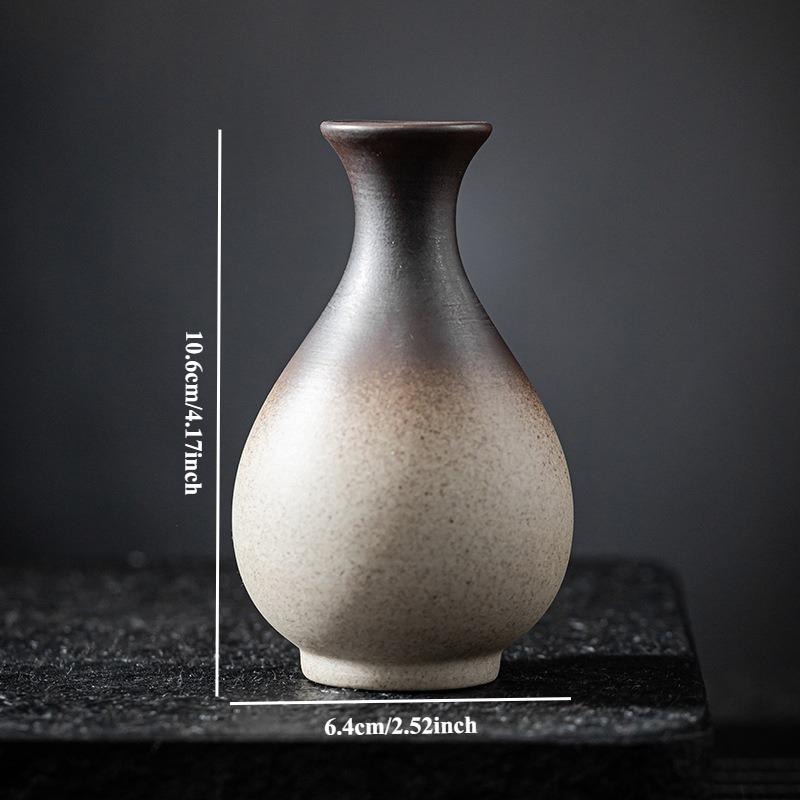Ceramic Small Vases, Ceramic Flower Utensils, Tea Table Vases, Coarse Pottery, Zen Inspired Home Decorations