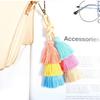 Bohemia Bohemia Tassel Keychain Exquisite Gradient Colors Key Ring  Girls