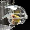 Parrot Bath 3 in 1 Hanging Birds Bath Transparent Parrot House Birdcage Bathing Box for Lovebirds Finches Parakeets