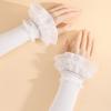 Lace Ruffles Lace Sleeves Knitted Lace Wrist Cuffs Vintage Arm Covers  for Women