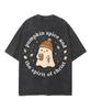 Pumpkin Spice And The Spirit Of Christ Cute Ghost Coffee Vintage Washed T‑Shirt Unisex Oversized Short Sleeve Retro Casual Tops