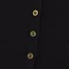 Women's Lapel Button Up Long Sleeved Top Pullover Color Knitted Sweater Loose Long Sleeved
