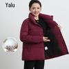 Yalu Damen Winterjacke mit Stickerei 90% Entendaunen