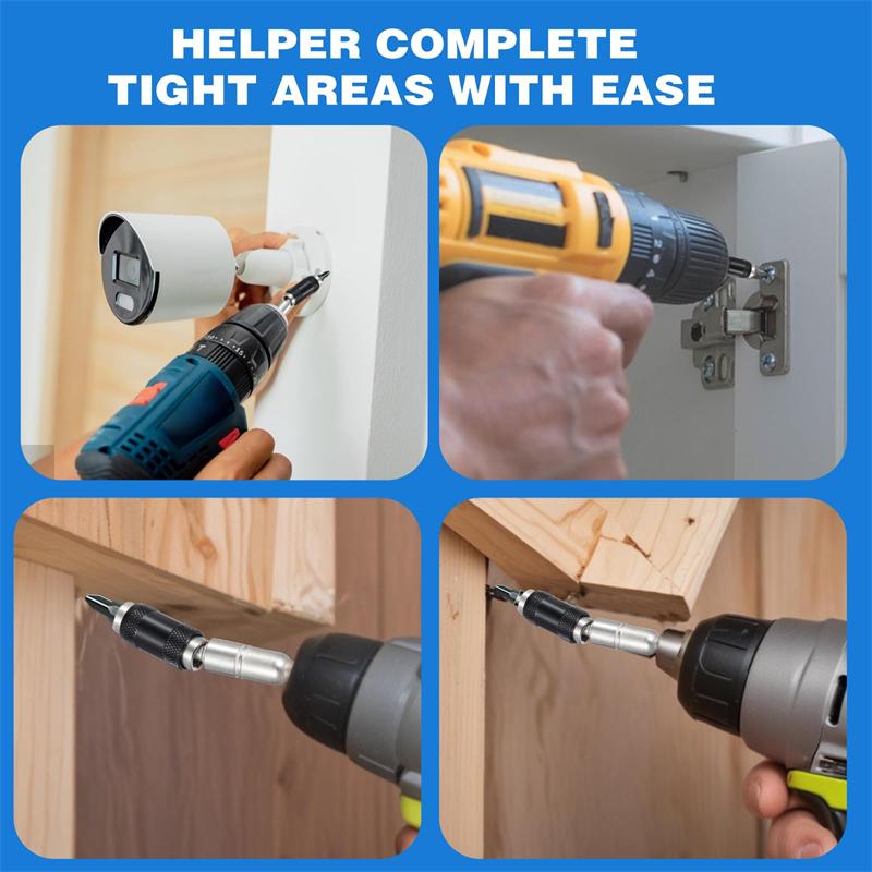1/2PCS Drill Bit Extension Magnetic Drill Bit Holder Pivot Flexible Impact Screwdriver Bits Holder for Narrow Spaces or Corners
